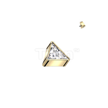 Implant Grade Titanium Internally Threaded Triangle CZ Top - Image 4