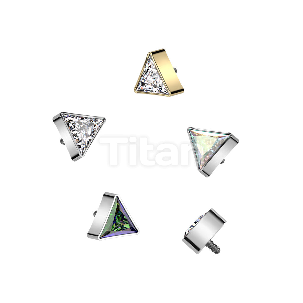 Implant Grade Titanium Internally Threaded Triangle CZ Top