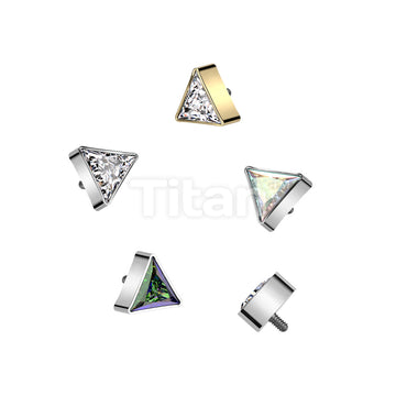 Implant Grade Titanium Internally Threaded Triangle CZ Top