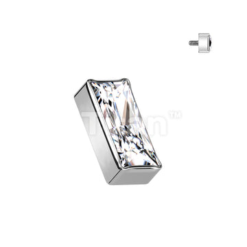 Implant Grade Titanium Internally Threaded Rectangular CZ Top - Image 2