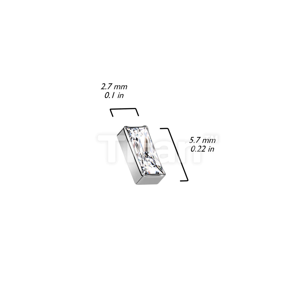 Implant Grade Titanium Internally Threaded Rectangular CZ Top - Image 5