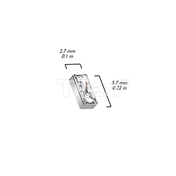 Implant Grade Titanium Internally Threaded Rectangular CZ Top - Image 5