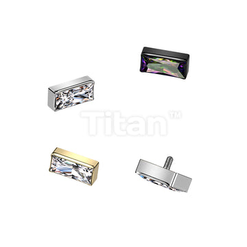 Implant Grade Titanium Internally Threaded Rectangular CZ Top