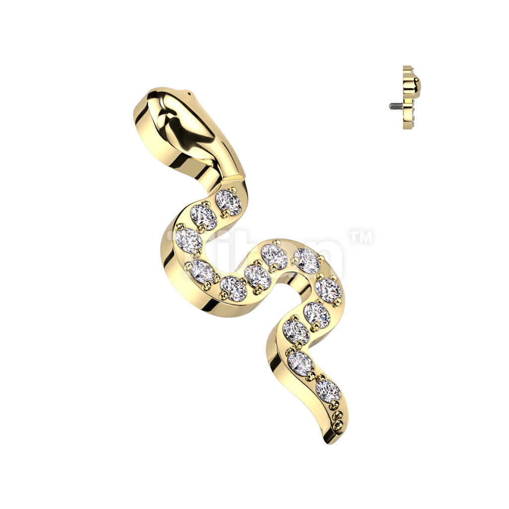 ASTM F136 Titanium Implant Grade Titanium Internally Threaded CZ Pave... - Image 3