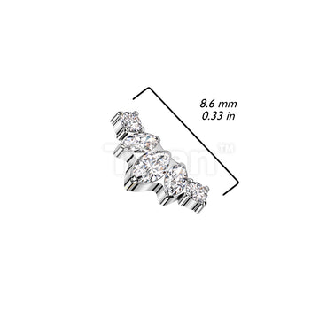 ASTM F136 Titanium Implant Grade Titanium Internally Threaded Marquise... - Image 4
