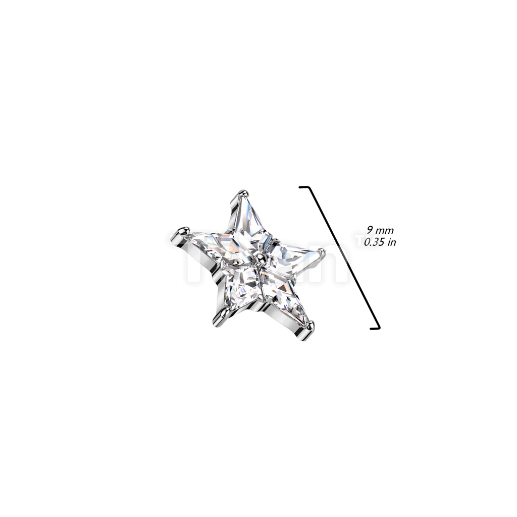 Implant Grade Titanium Internally Threaded Star CZ Top - Image 5