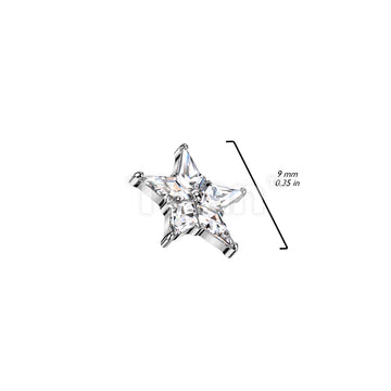 Implant Grade Titanium Internally Threaded Star CZ Top - Image 5