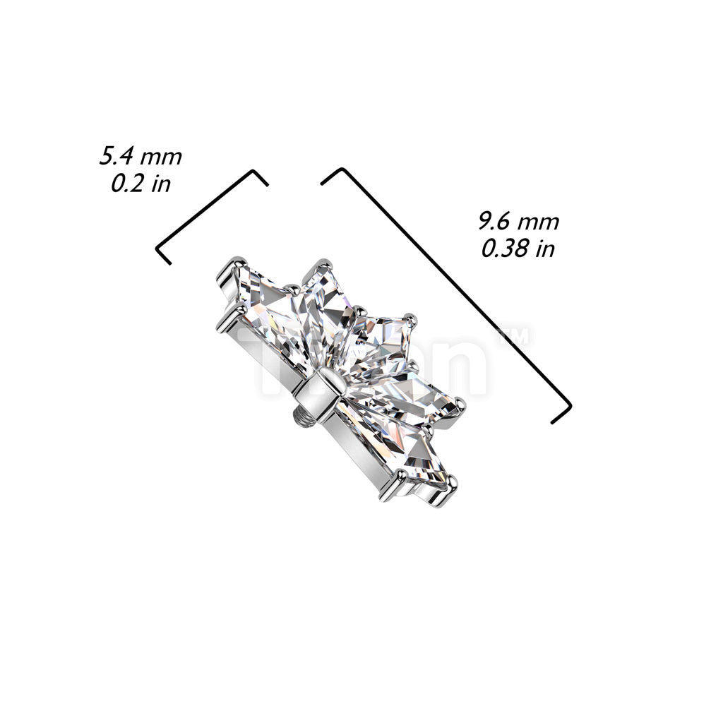 ASTM F136 Titanium Implant Grade Titanium Internally Threaded 5 CZ Fan Top - Image 5