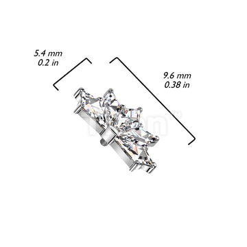 ASTM F136 Titanium Implant Grade Titanium Internally Threaded 5 CZ Fan Top - Image 5