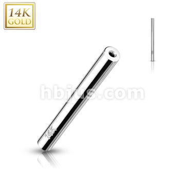 14KT  Gold 14K Gold Threadless Push In Barbell Pins - Image 3