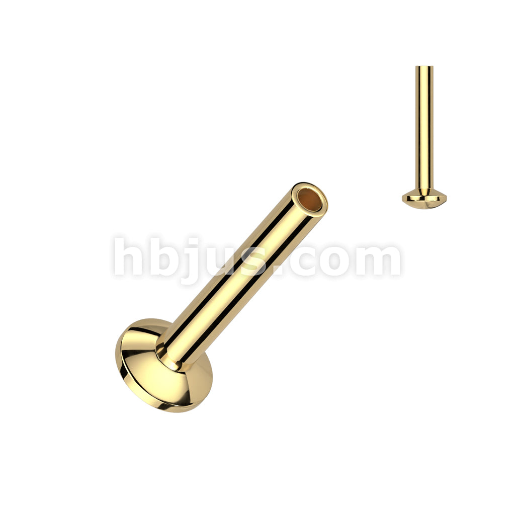 316L Surgical Steel Threadless Push In 3mm Base Convex Back Stud Labret Pin - Image 2
