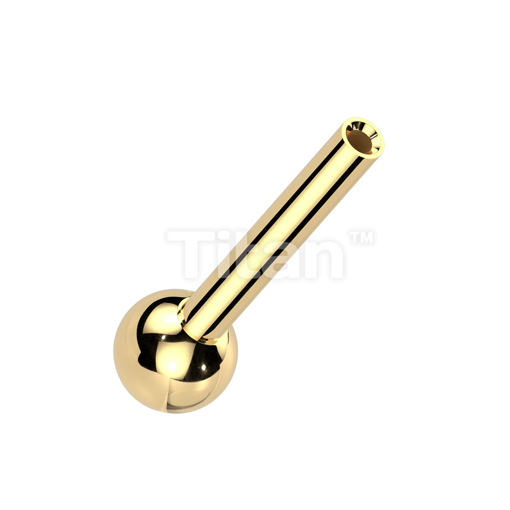 Implant Grade Titanium Threadless Push In Barbell Pins With One Ball  - Image 2