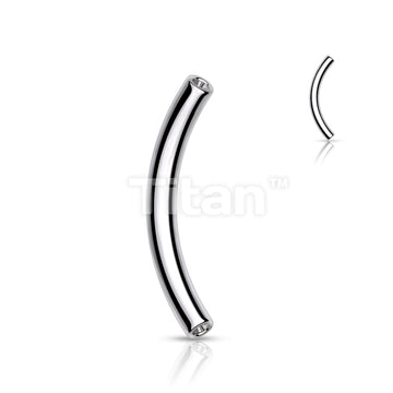 Implant Grade Titanium Threadless Push In Curved Barbell Pins - Image 2