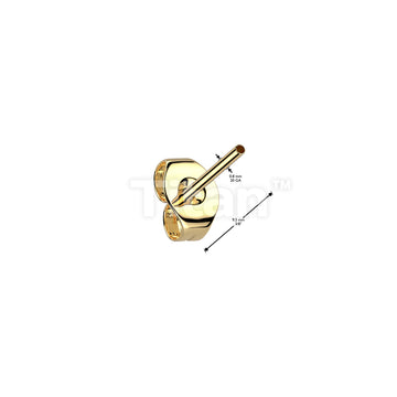 Implant Grade Titanium Threadless 20ga Push In Earring Stud Post With Butterfly Back - Image 4
