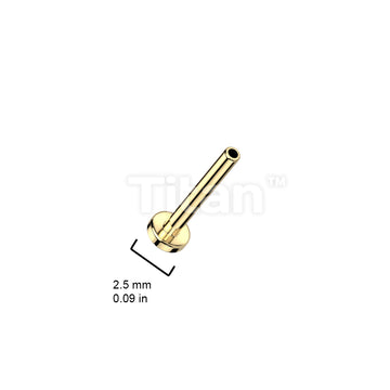 Implant Grade Titanium Threadless Push In 2.5mm Base Flat Back Labret Stud - Image 6