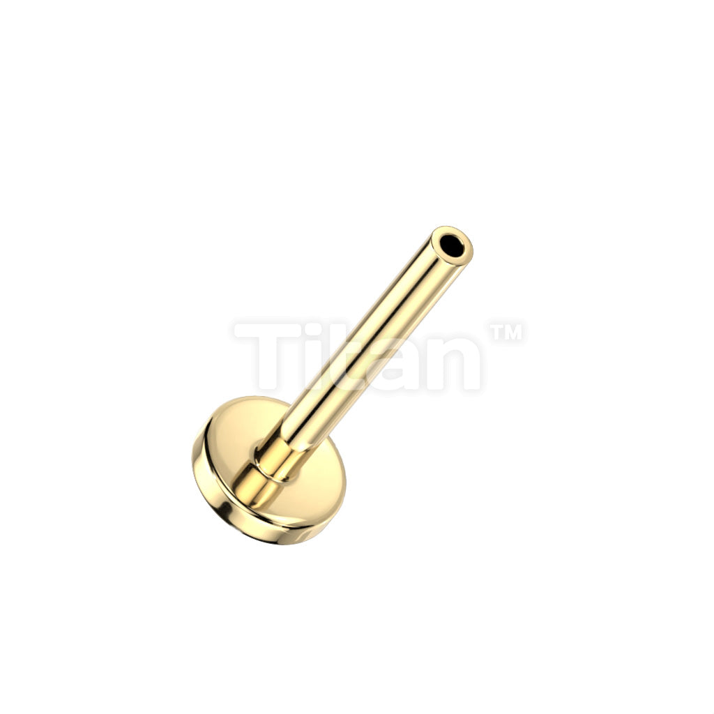 Implant Grade Titanium Threadless Push In 4mm Base Flat Back Stud Labret Pins - Image 2