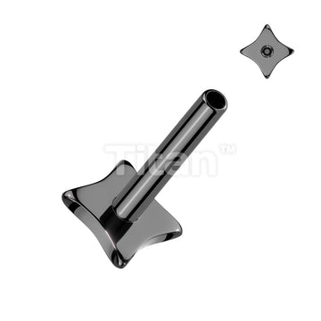 Implant Grade Titanium Threadless Push In Flat Back Diamond Base Labret Pin - Image 3