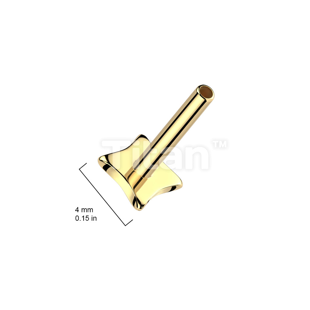 Implant Grade Titanium Threadless Push In Flat Back Diamond Base Labret Pin - Image 5