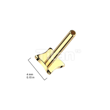 Implant Grade Titanium Threadless Push In Flat Back Diamond Base Labret Pin - Image 5