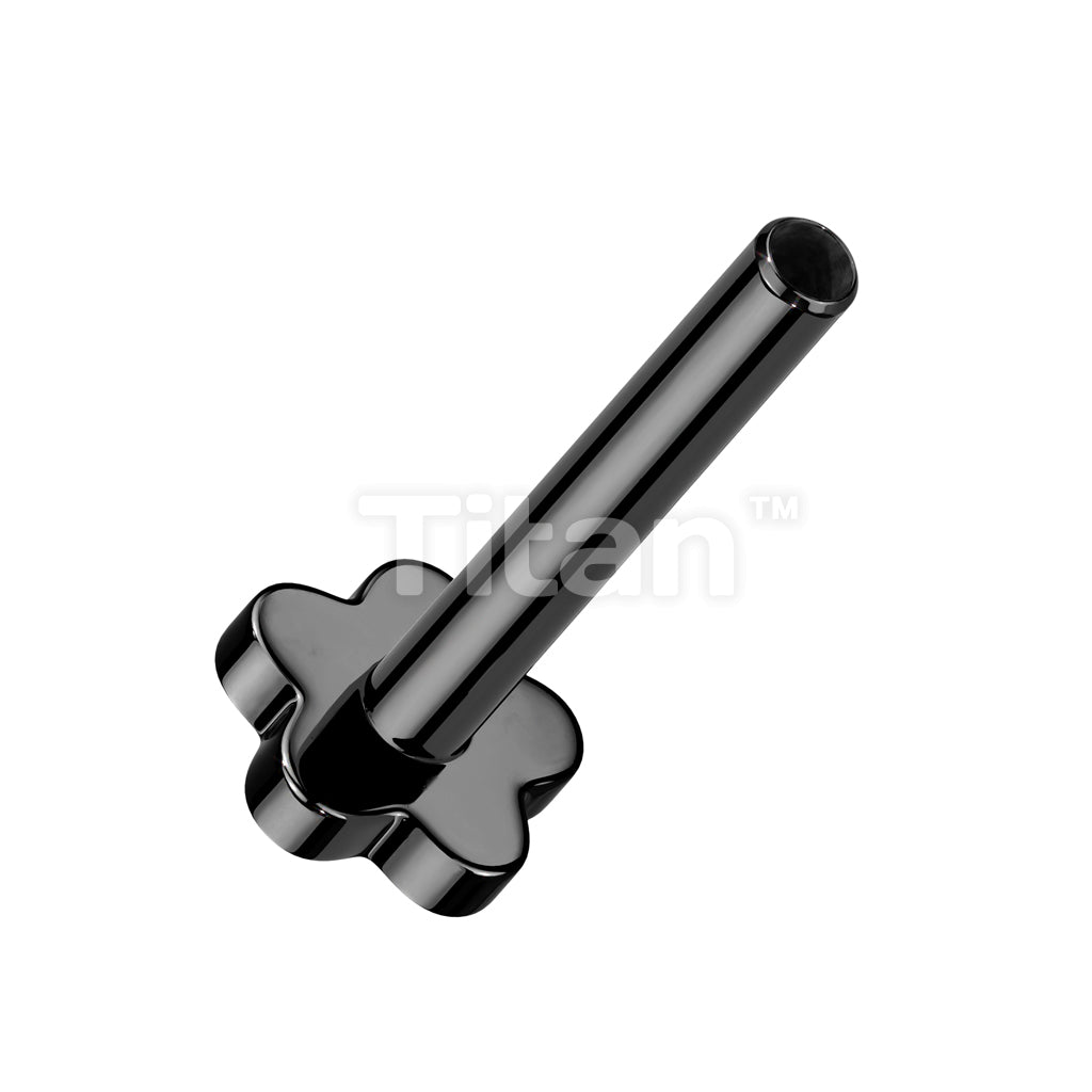Implant Grade Titanium Threadless Push In 5-Petal Flat Back Flower Base Labret Pins - Image 3