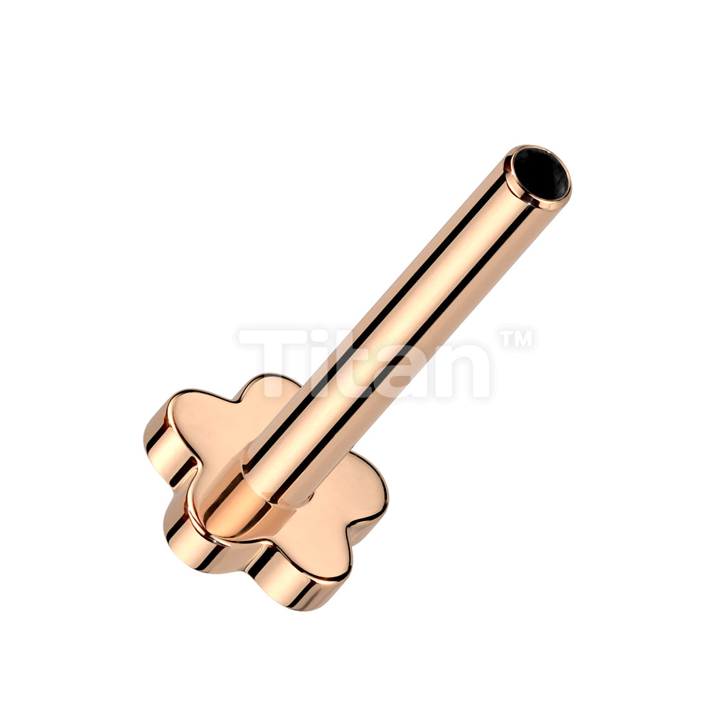 Implant Grade Titanium Threadless Push In 5-Petal Flat Back Flower Base Labret Pins - Image 4