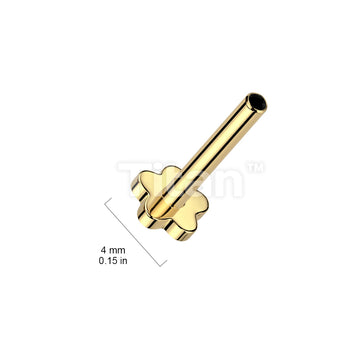 Implant Grade Titanium Threadless Push In 5-Petal Flat Back Flower Base Labret Pins - Image 6