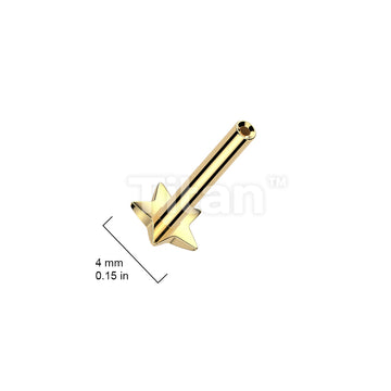 Implant Grade Titanium Threadless Push In Convex Star Base Labret Pin - Image 4