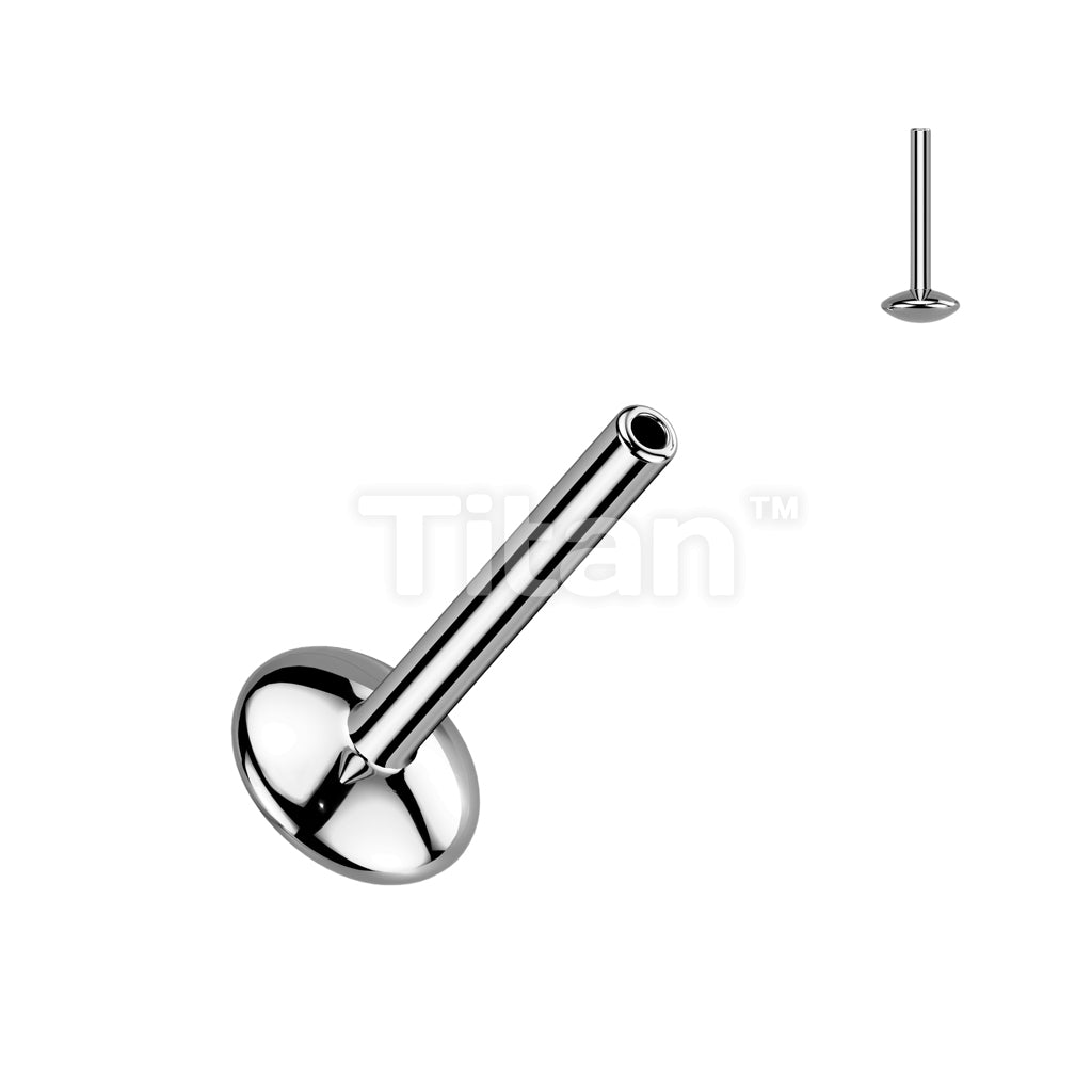 Implant Grade Titanium Threadless Push In 4mm Convex Base Labret Stud - Image 3