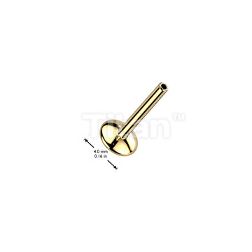 Implant Grade Titanium Threadless Push In 4mm Convex Base Labret Stud - Image 4