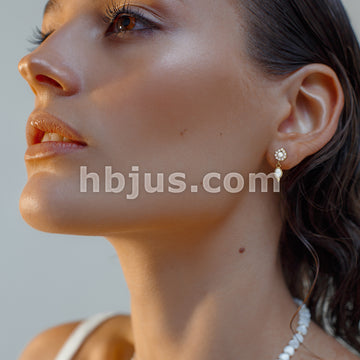 14KT  Gold 14K Gold Threadless Push In Teardrop Top With Opal Center... - Image 5
