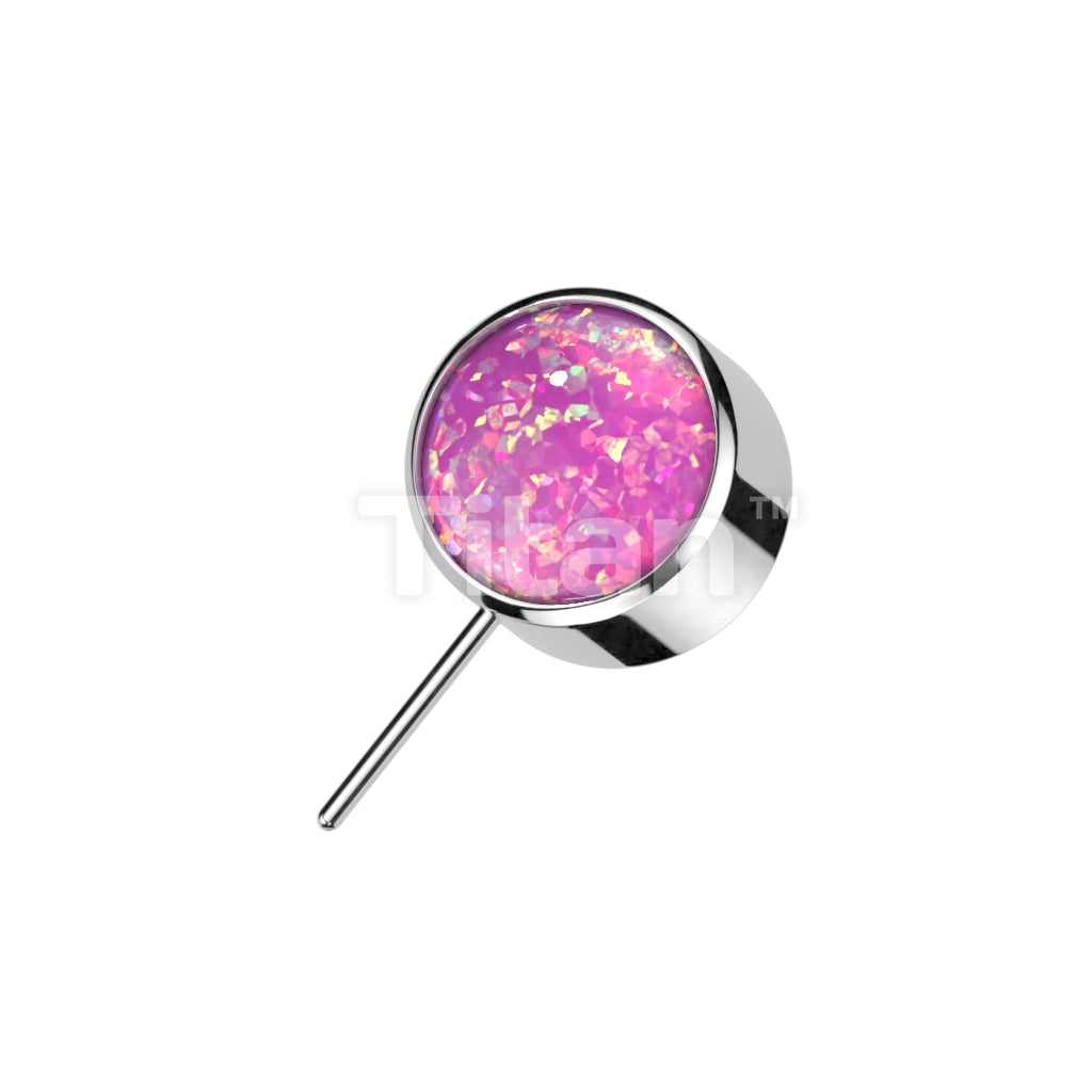 Implant Grade Titanium Threadless Push In Bezel Set Forward Facing Opal Ball - Image 4