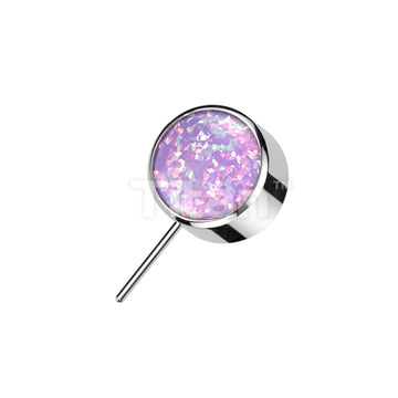 Implant Grade Titanium Threadless Push In Bezel Set Forward Facing Opal Ball - Image 5