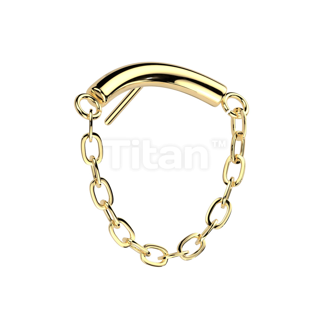Implant Grade Titanium Threadless Push In Chain Linked Curved Bar - Image 2