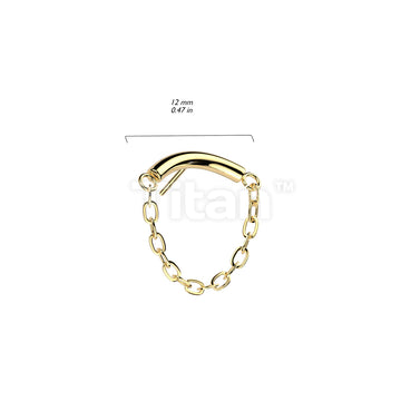 Implant Grade Titanium Threadless Push In Chain Linked Curved Bar - Image 5
