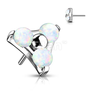 Implant Grade Titanium Threadless Push In Prong Set Opal Trinity Top - Image 4