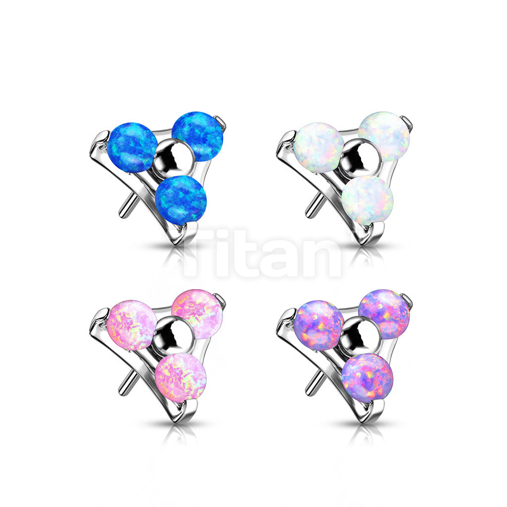 Implant Grade Titanium Threadless Push In Prong Set Opal Trinity Top - Image 8