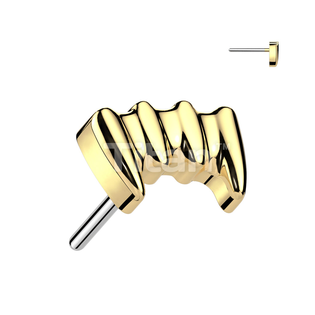 Implant Grade Titanium Threadless Push In Vampire Fangs Top - Image 2