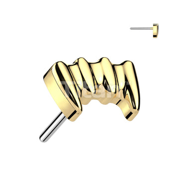 Implant Grade Titanium Threadless Push In Vampire Fangs Top - Image 2