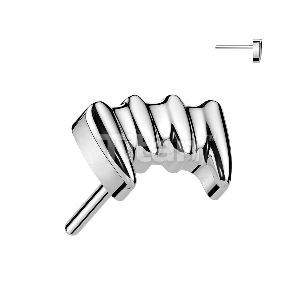 Implant Grade Titanium Threadless Push In Vampire Fangs Top - Image 4