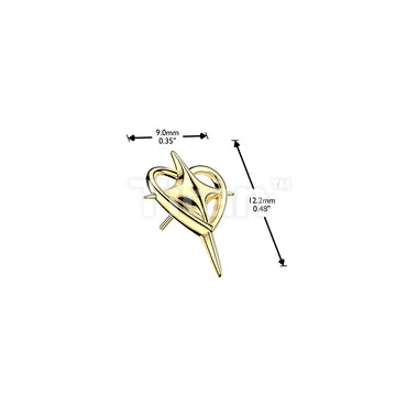 Titanium Threadless Push In Heart and Cross Top - Image 5