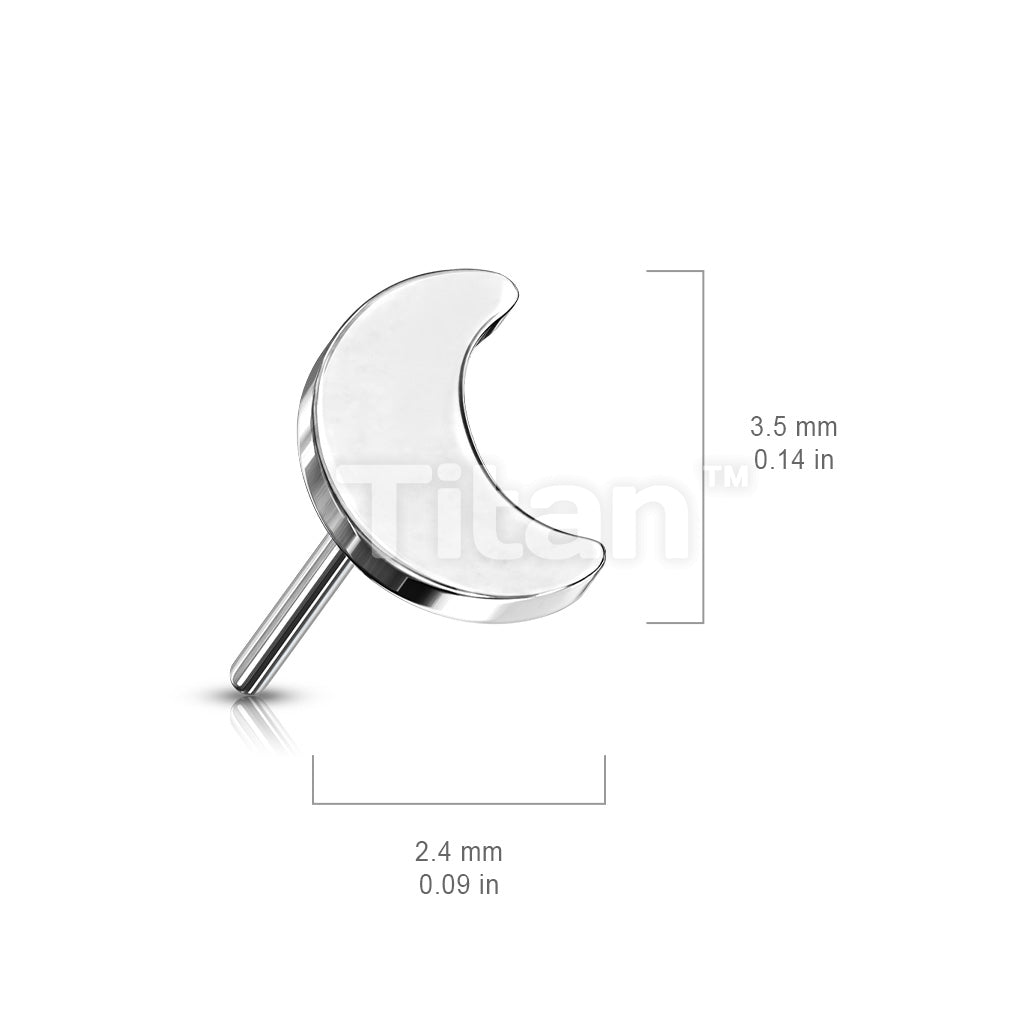 Implant Grade Titanium Threadless Push In Crescent Moon Top - Image 7