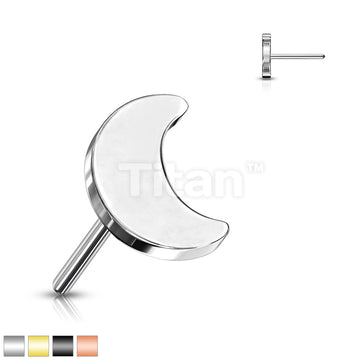 Implant Grade Titanium Threadless Push In Crescent Moon Top - Image 2