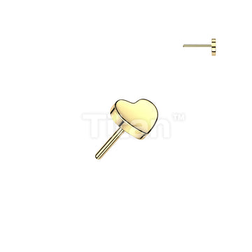 ASTM F136 Titanium Implant Grade Titanium Threadless Push In Heart Top - Image 2