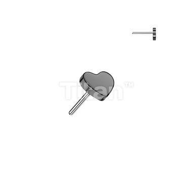 ASTM F136 Titanium Implant Grade Titanium Threadless Push In Heart Top - Image 3