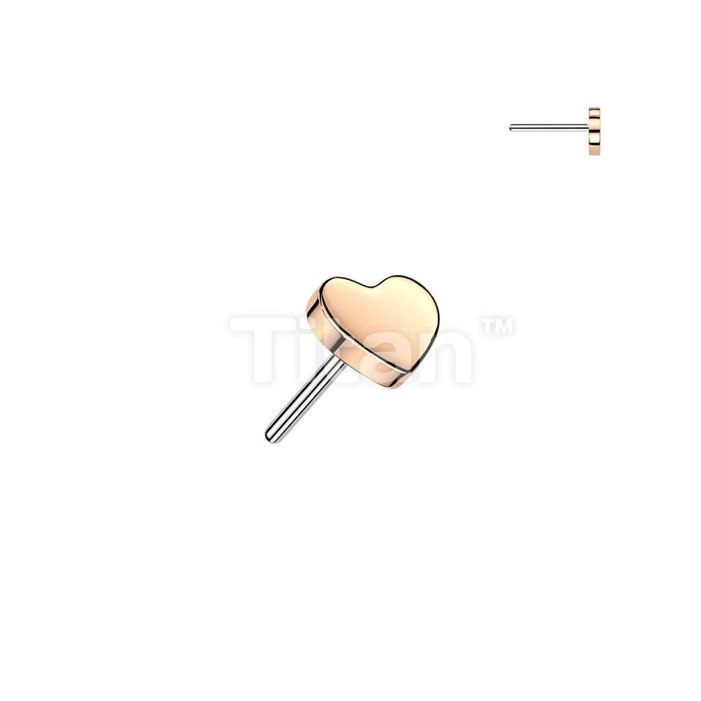 ASTM F136 Titanium Implant Grade Titanium Threadless Push In Heart Top - Image 5