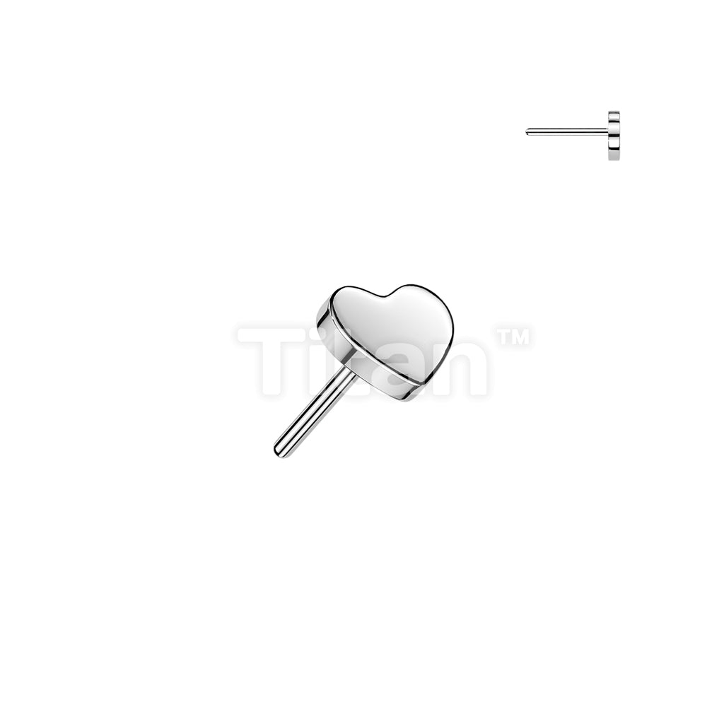 ASTM F136 Titanium Implant Grade Titanium Threadless Push In Heart Top - Image 4