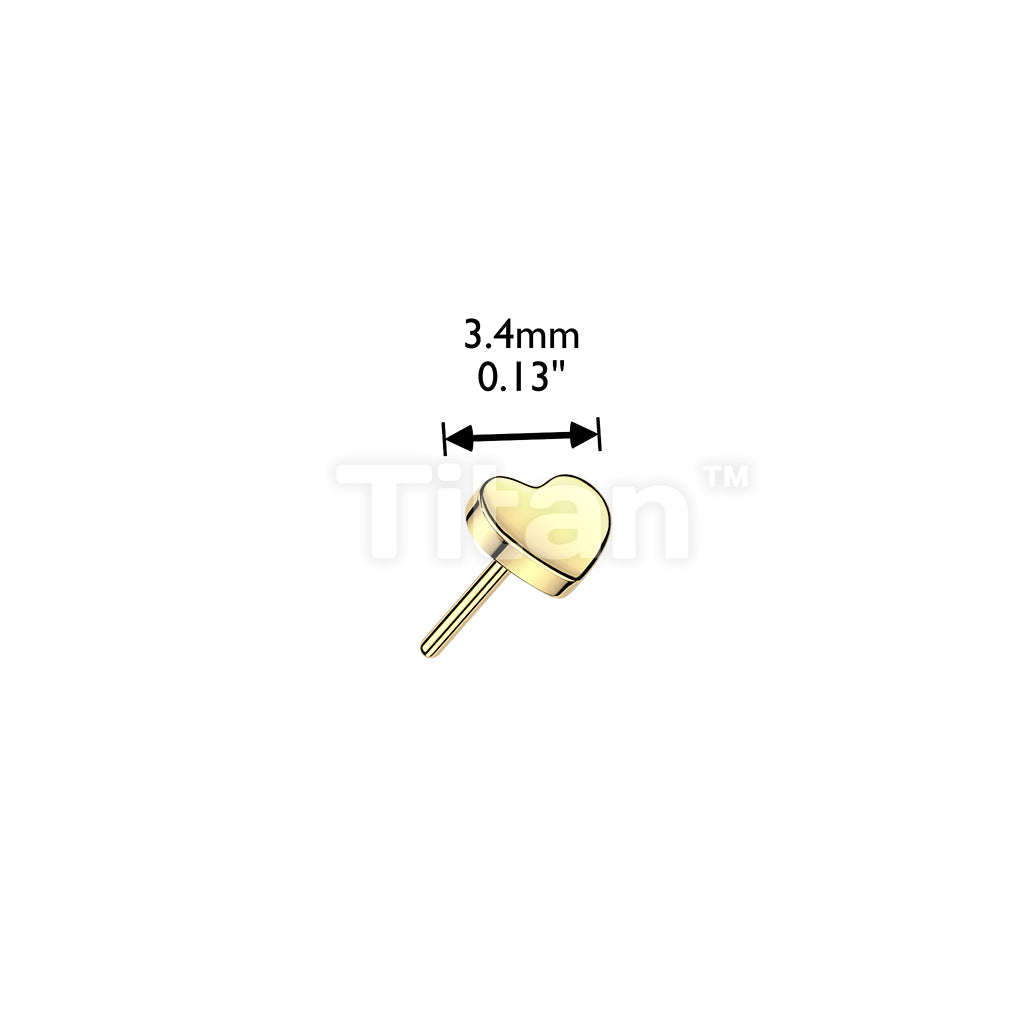 ASTM F136 Titanium Implant Grade Titanium Threadless Push In Heart Top - Image 6