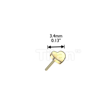 ASTM F136 Titanium Implant Grade Titanium Threadless Push In Heart Top - Image 6