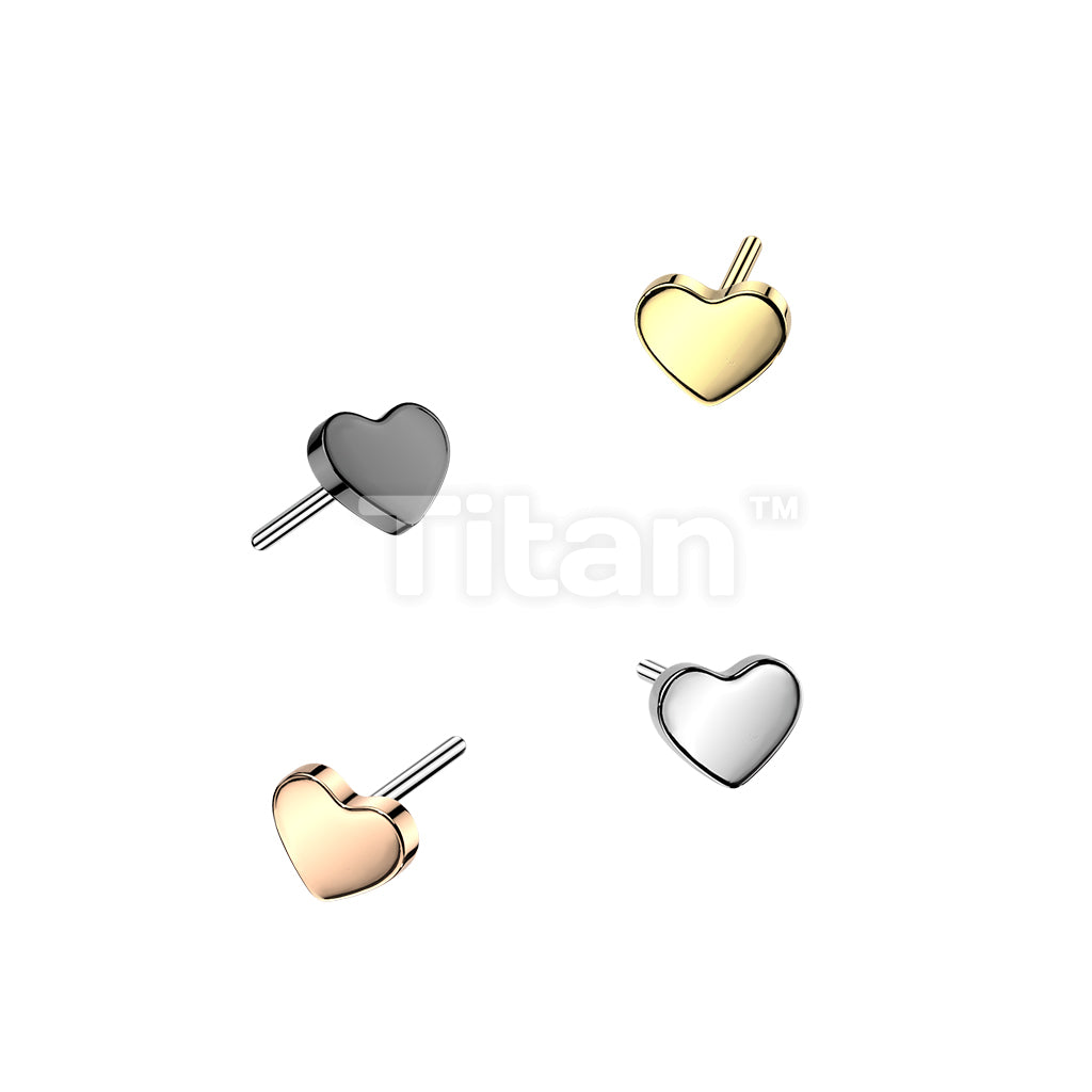 Implant Grade Titanium Threadless Push In Heart Top