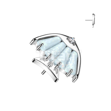 Implant Grade Titanium Threadless Push In 4 Baguette CZ or Opal Fish Body With CZ Eye Top - Image 5